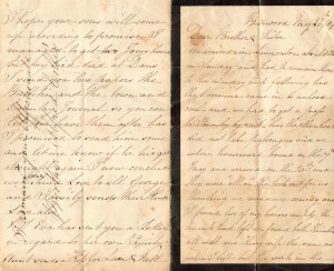 Letter written by Alfred Collis who was Henry Collis Brother from NSW1